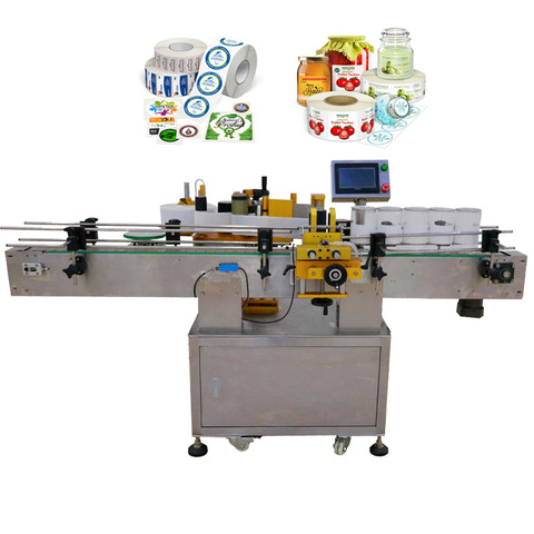 Fabrikskrukke Rund flaskemærkningsmaskine Automatisk etiketudstyr Manuel klistermærkeetiketmaskine til plastglasflaske 