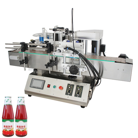 Højkvalitets bordplade vikles omkring etiket applikator maling kan omkring flaske mærkning maskine 