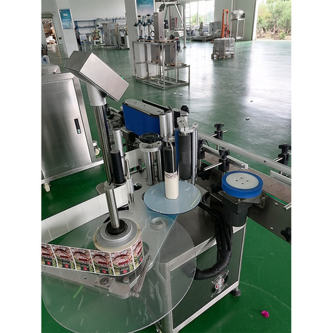 Lineær type automatisk rund flaske klistermærke maskine til salg 
