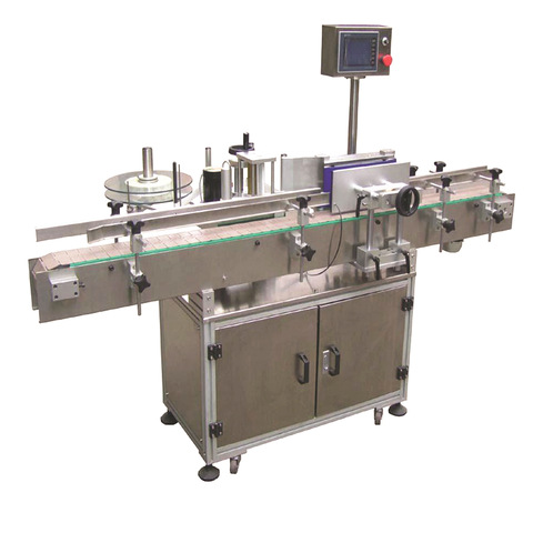 Semi-automatisk etiketteringsmaskine til flydende vaskemiddel, flad flaskelabelapplikator 
