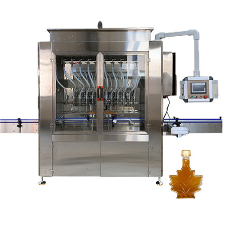 Flaske flydende pasta flødesauce syltetøj påfyldningslåg Produktionslinje Lineær type Automatisk 4 dysefyldningsmaskine 