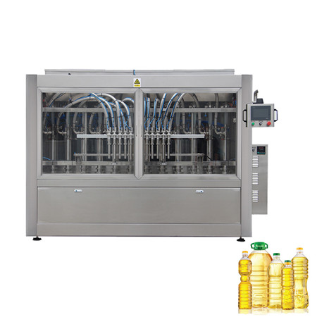 Automatisk flaskeolie flydende påfyldningsmaskine med forseglingskapselmærkningslinje 